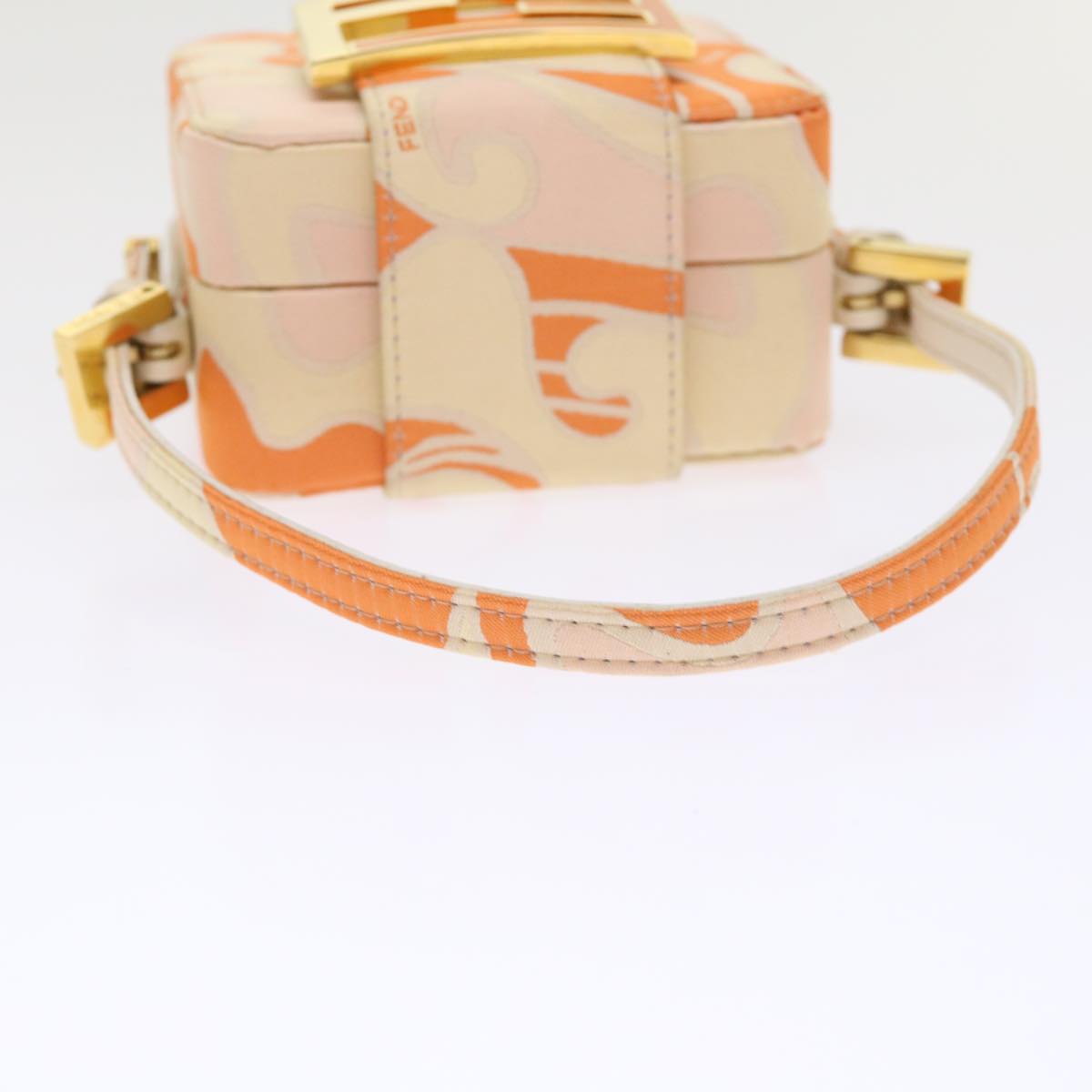FENDI Mini Mamma Baguette Pouch Nylon Orange 46674