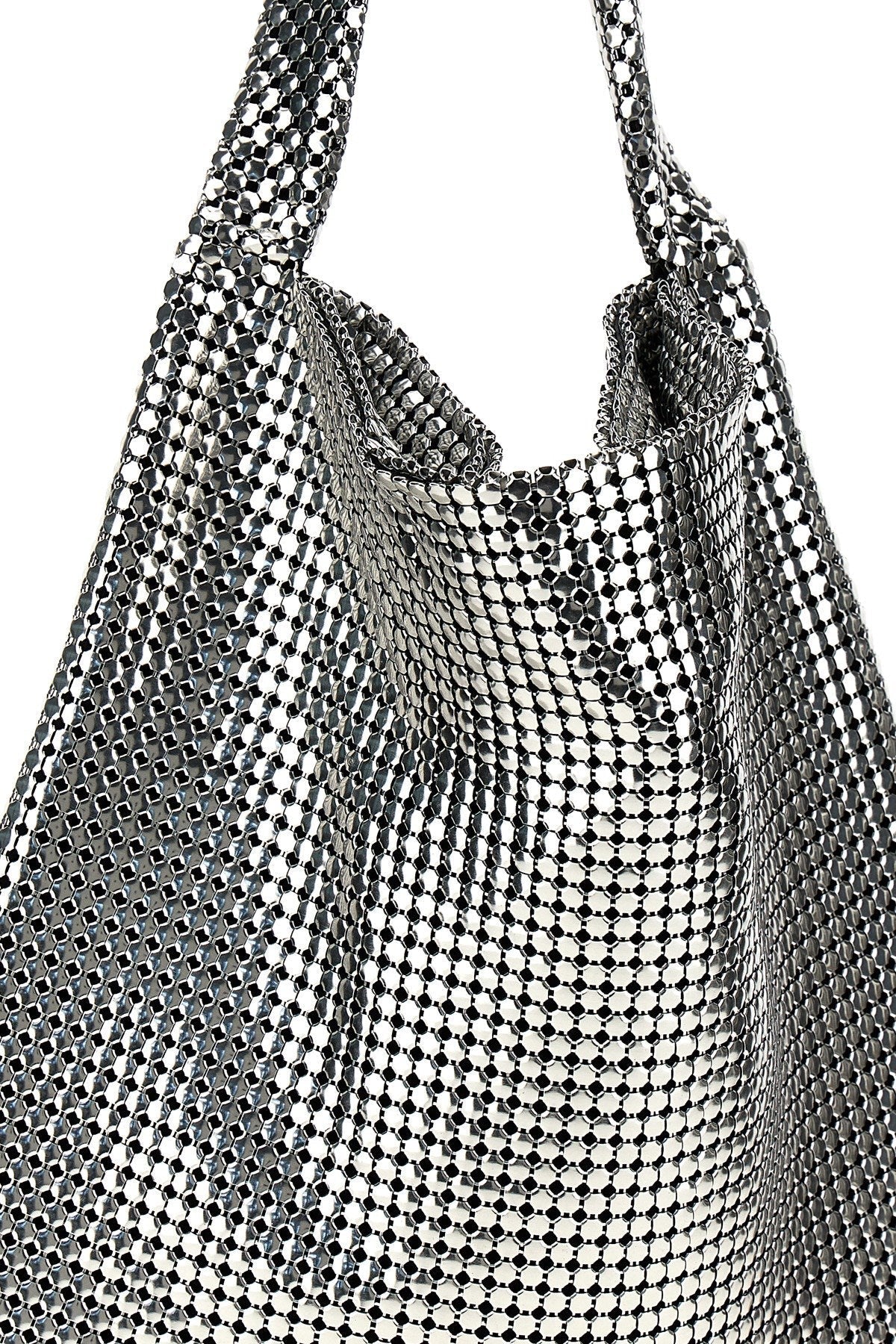Rabanne Women 'Silver Pixel Metallic' Shopping Bag