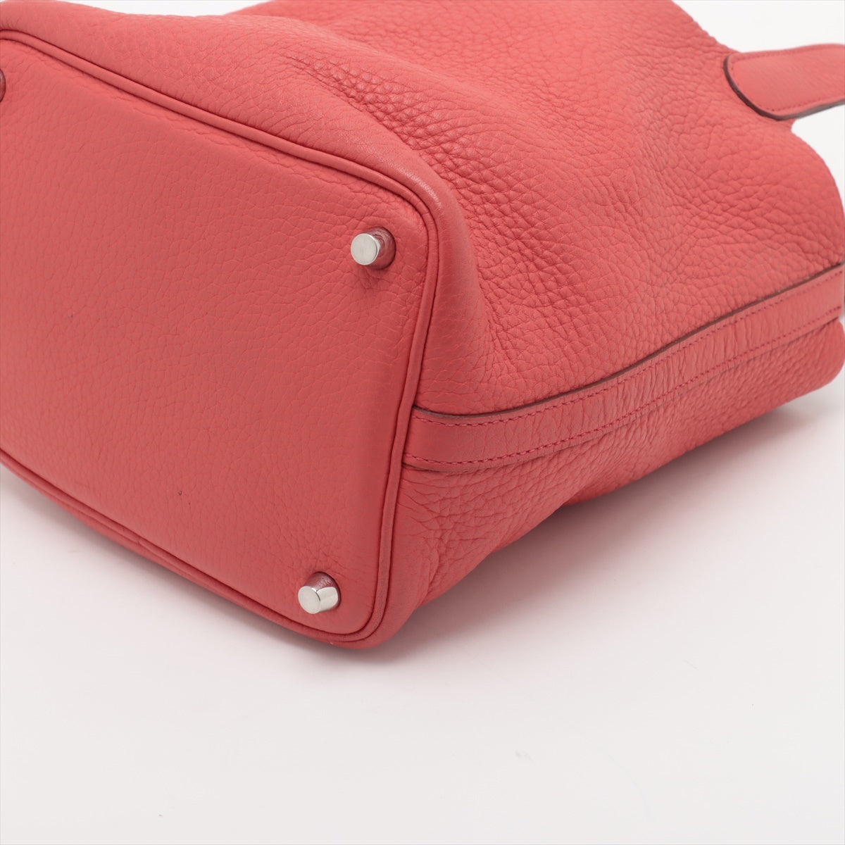 Hermes Picotin Lock PM  Clemence Red Silver G  O2011 Open-key