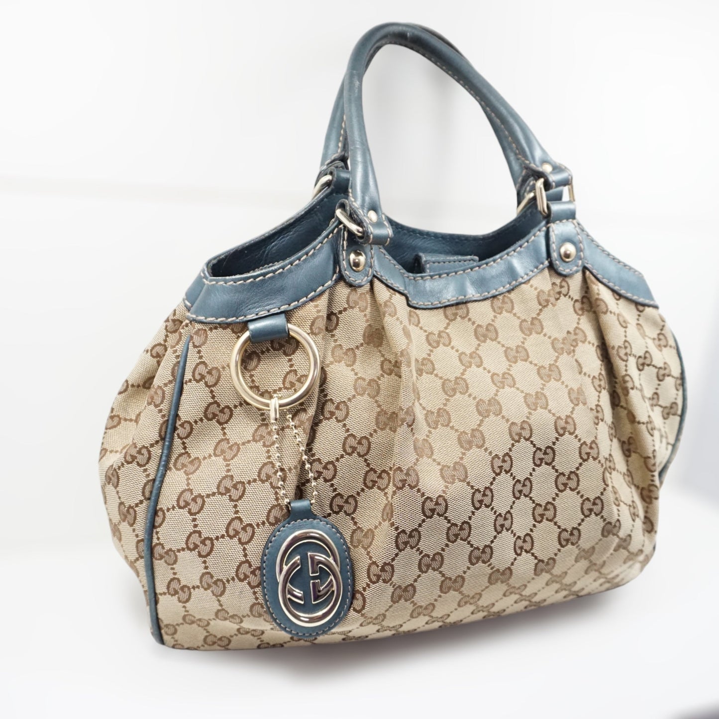 Gucci Skuldertaske BlÃƒÆ’Ã‚Â¥ LÃƒÆ’Ã‚Â¦der