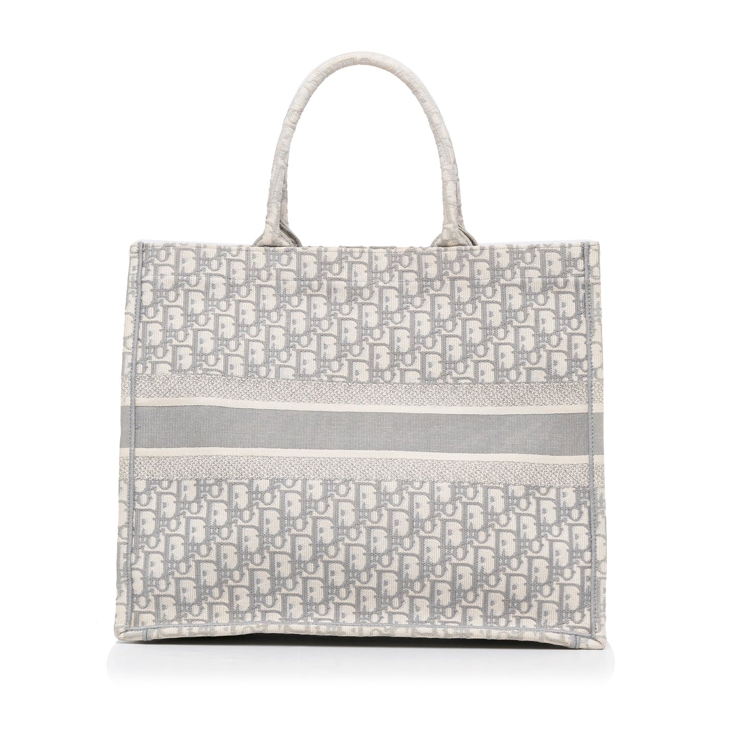 Dior Book Tote Medium Grey Oblique Canvas