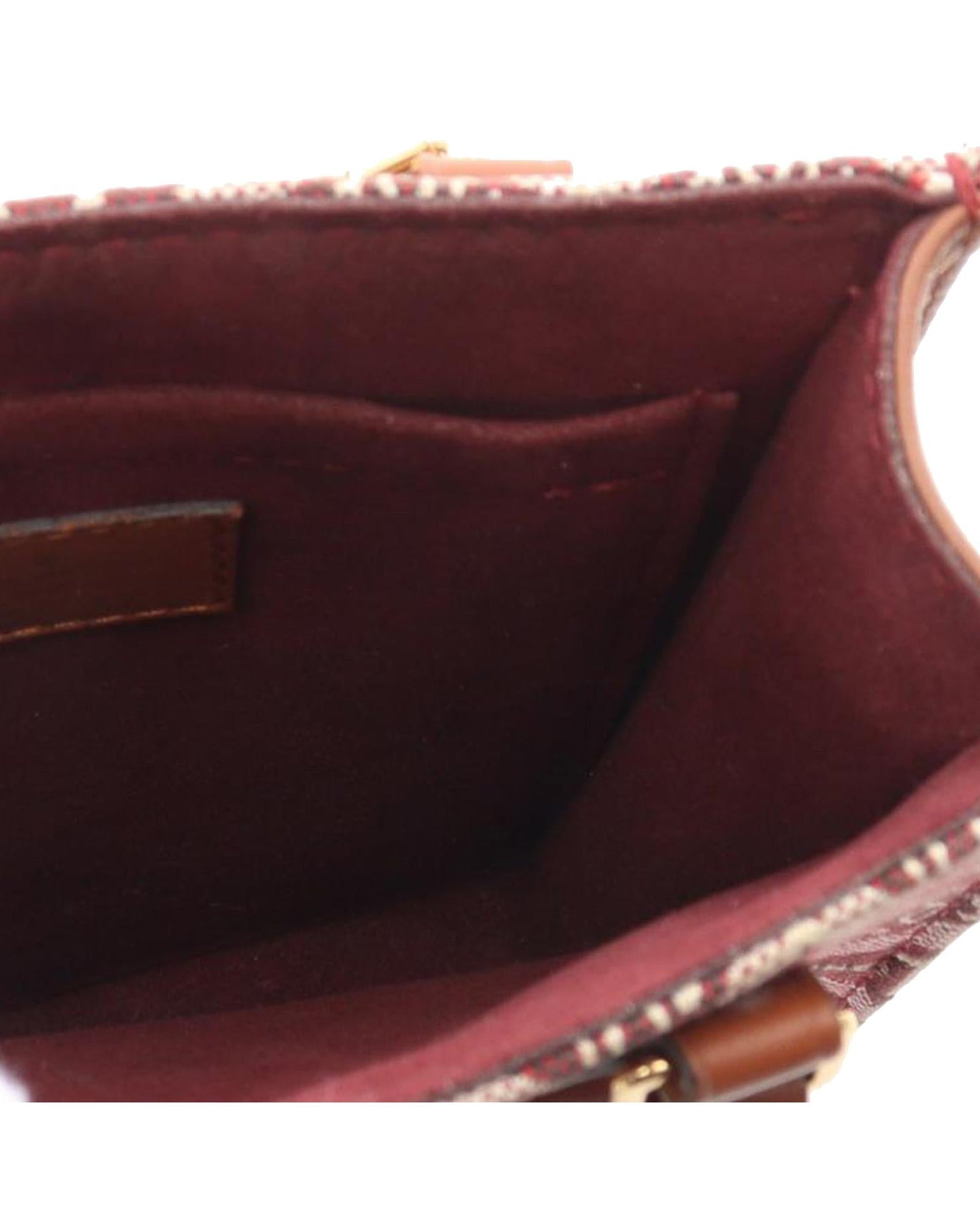 Petit Sac Plat Canvas Tote with Leather Trim and Detachable Strap