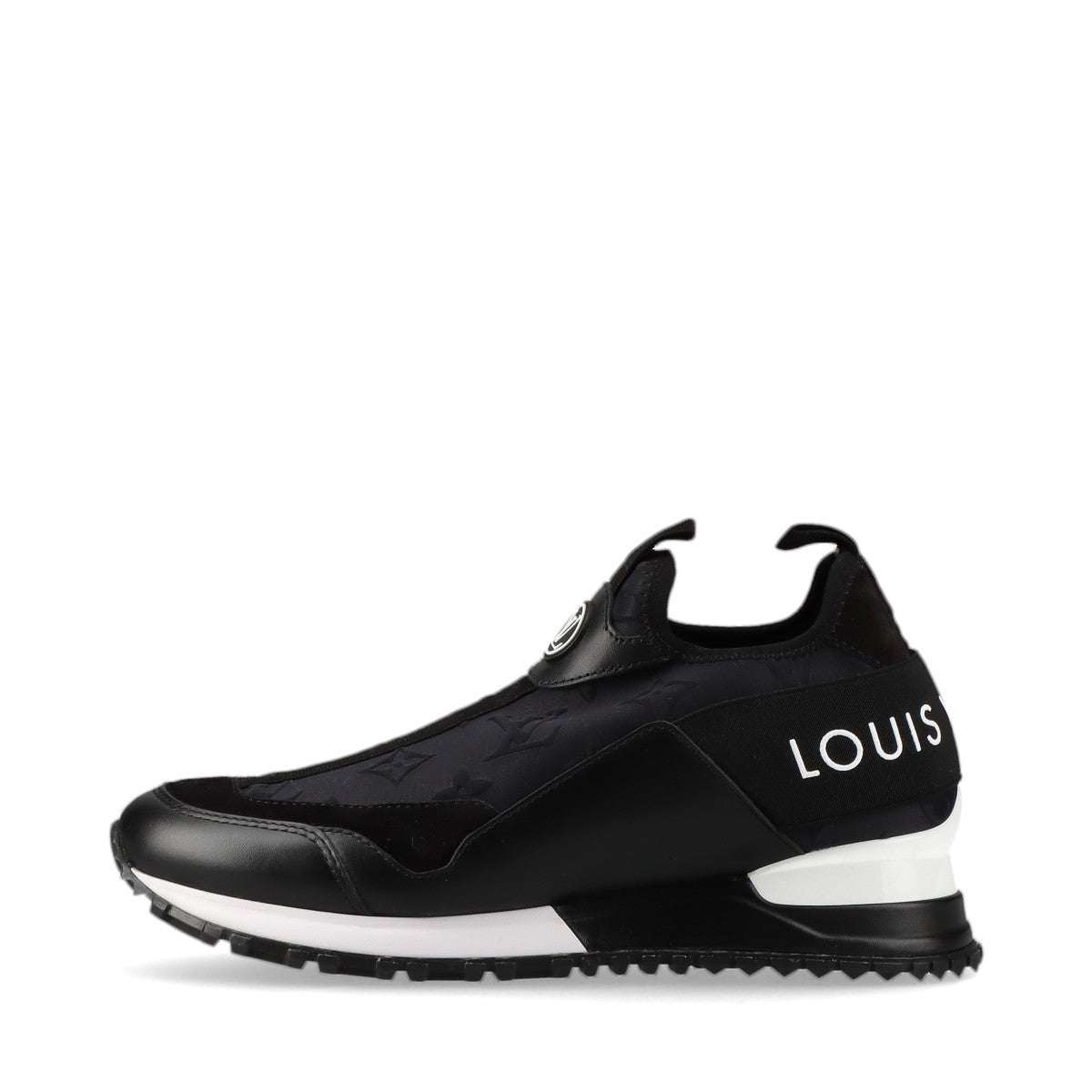 Louis Vuitton Runway Line Leather  Fabric Trainers 34.5  Black Ã— White Monogram LV Circle Logo Box  Bag