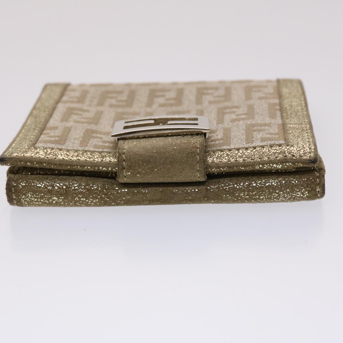 FENDI Zucchino Canvas Wallet Silver 47197