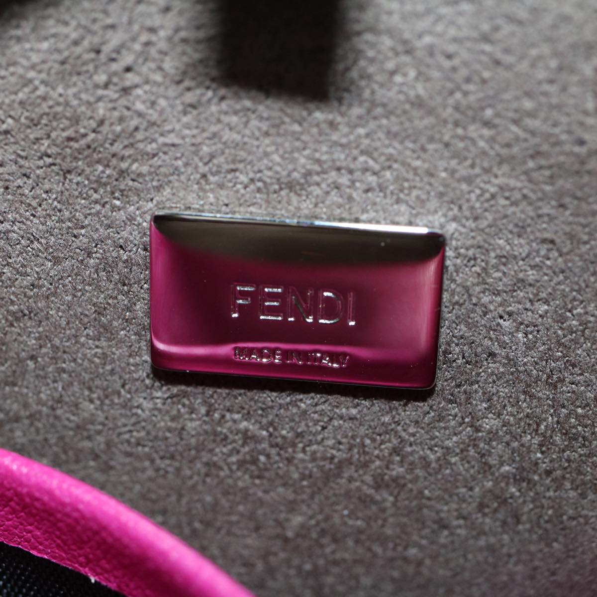 FENDI Shoulder Bag Leather Pink 47385