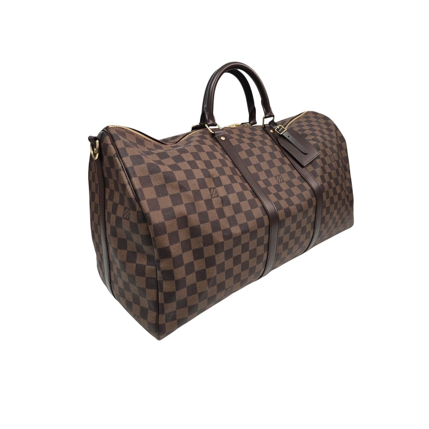 Louis Vuitton Damier Ebene Keepall BandouliÃ¨re 55 Duffel