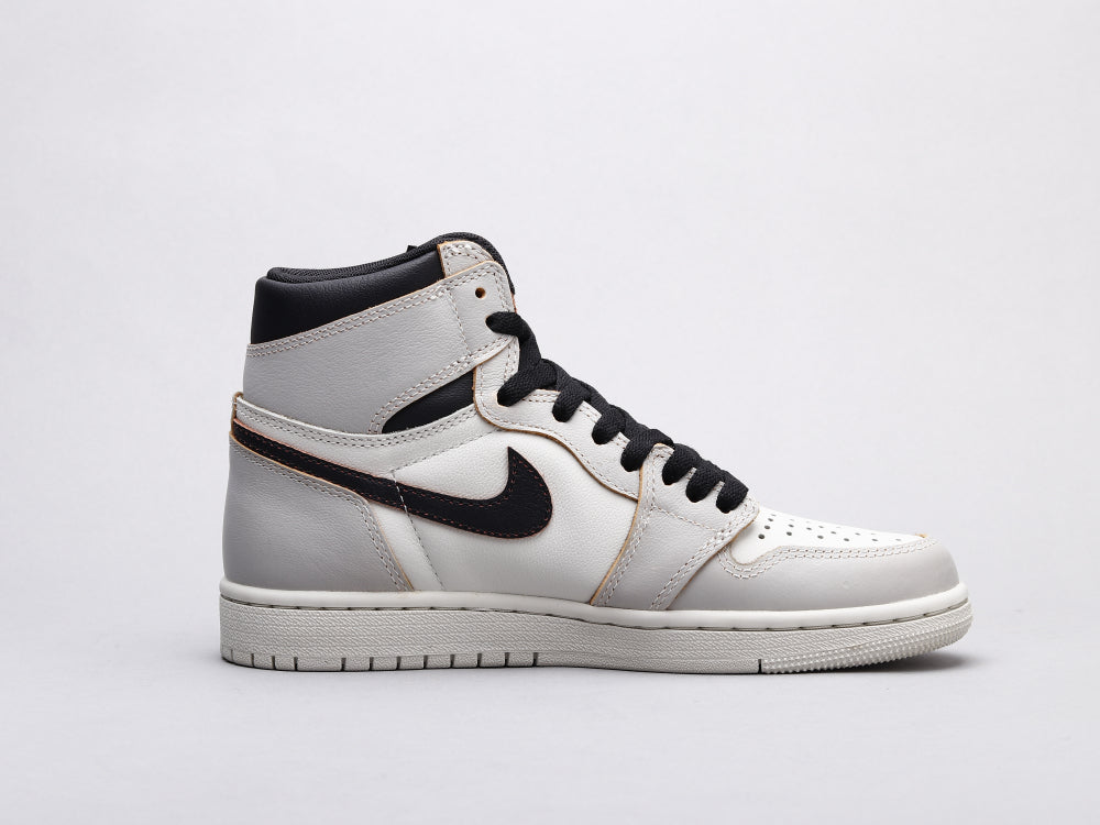GLM - AJ1 gray and white scratch shoes for women