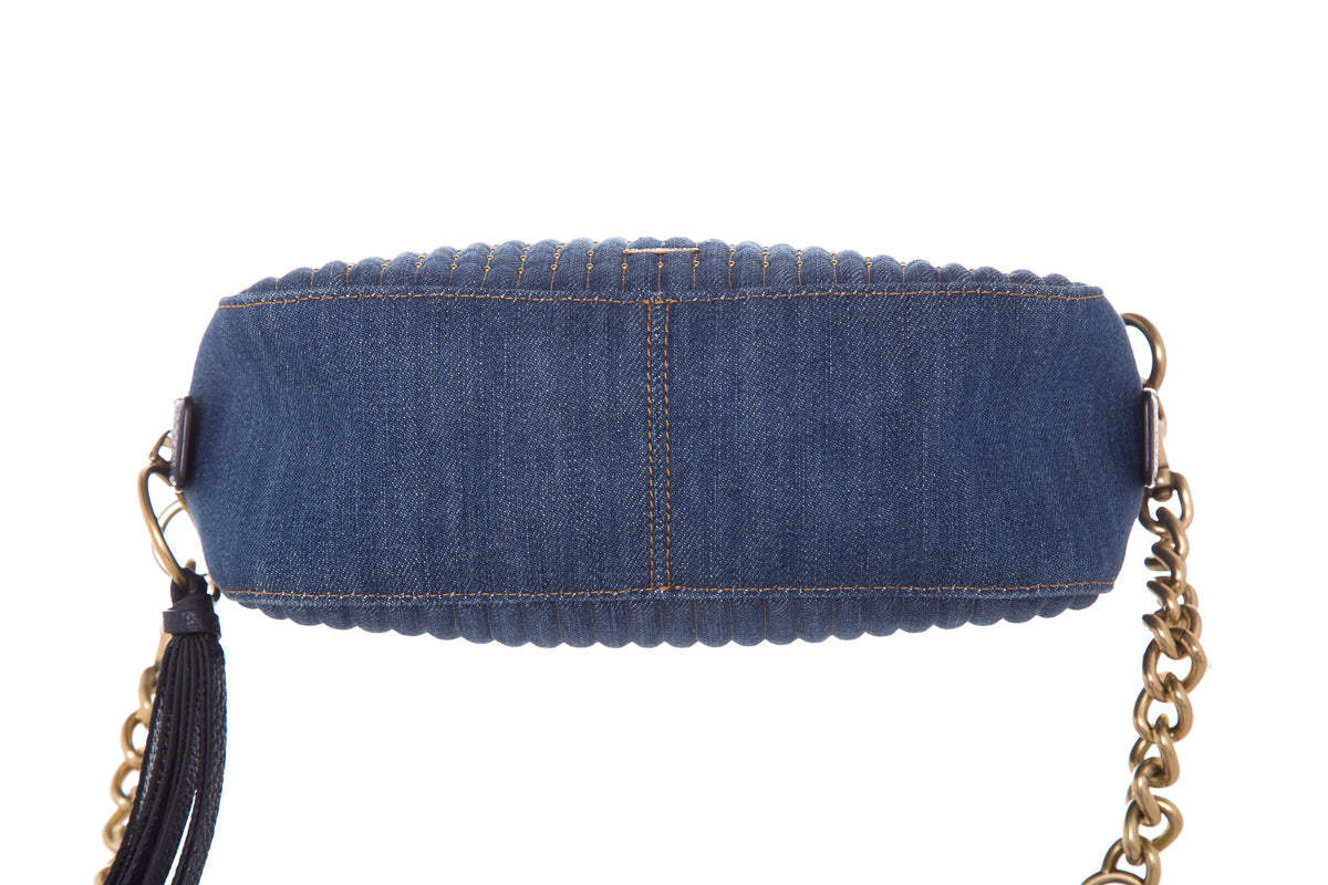 Coach Denim Studded Camera Cross-Body