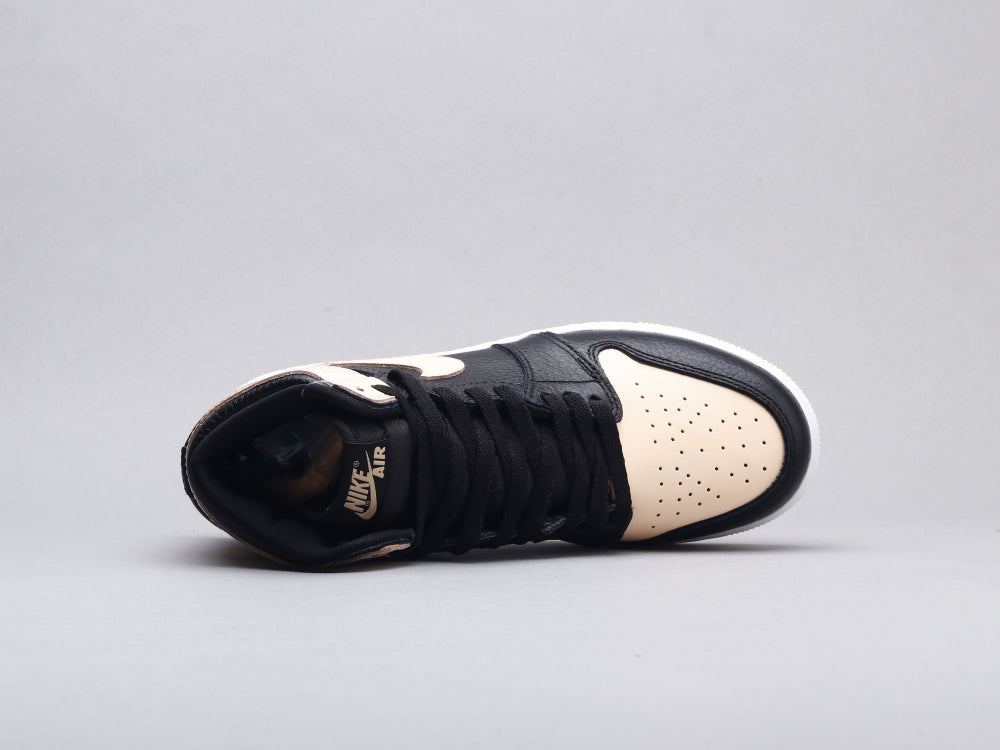 GLM - AJ1 black pink toe women's shoes