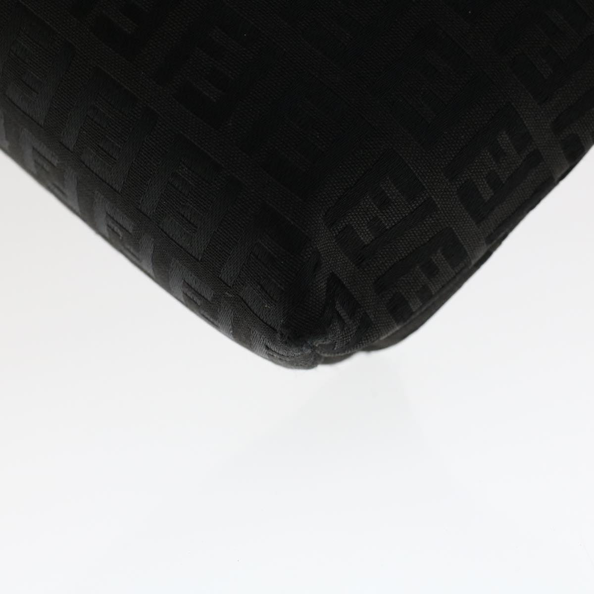 FENDI Zucchino Canvas Pouch Black 48217