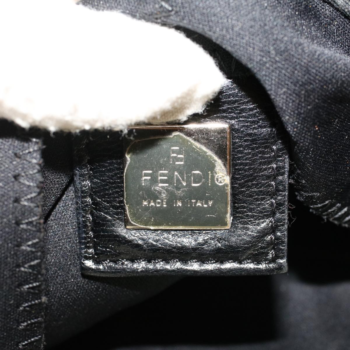 FENDI Shoulder Bag Nylon Black 48463