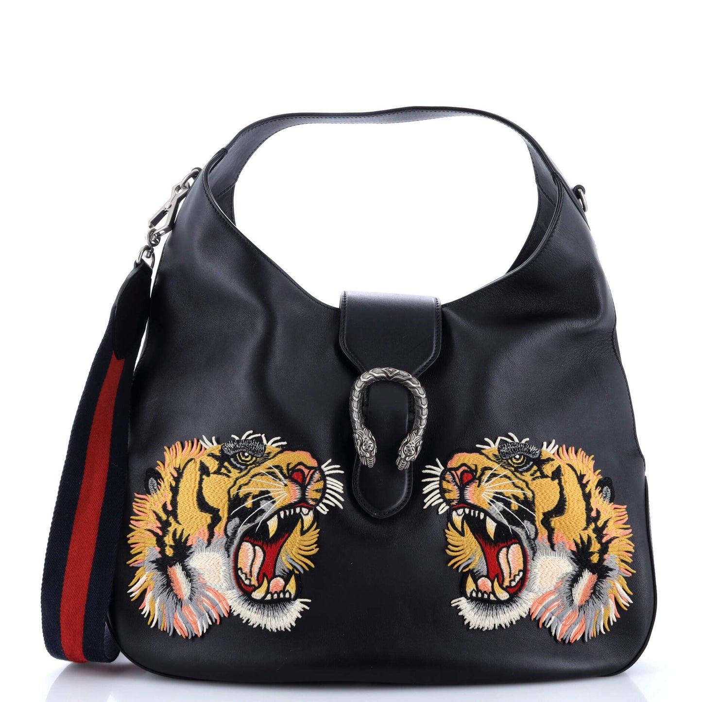 Dionysus Hobo Embroidered Leather Large