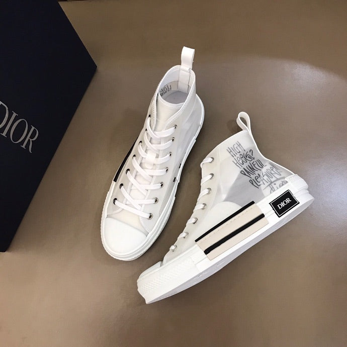 GLM - DIR B23 White Canvas HIGH-TOP SNEAKER