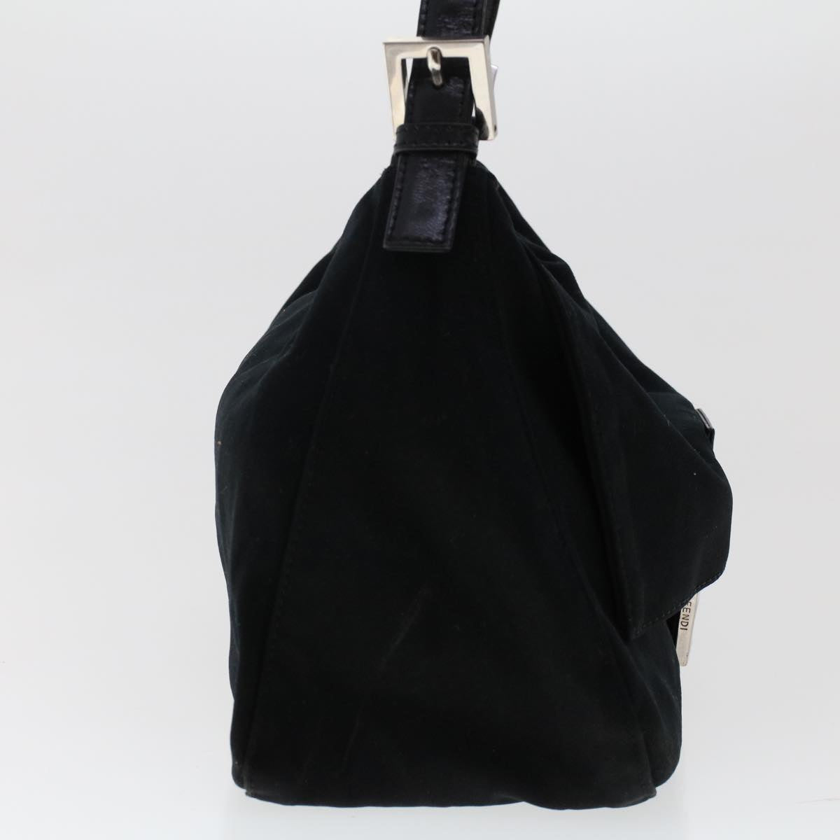 FENDI Mamma Baguette Shoulder Bag Nylon Black 49277
