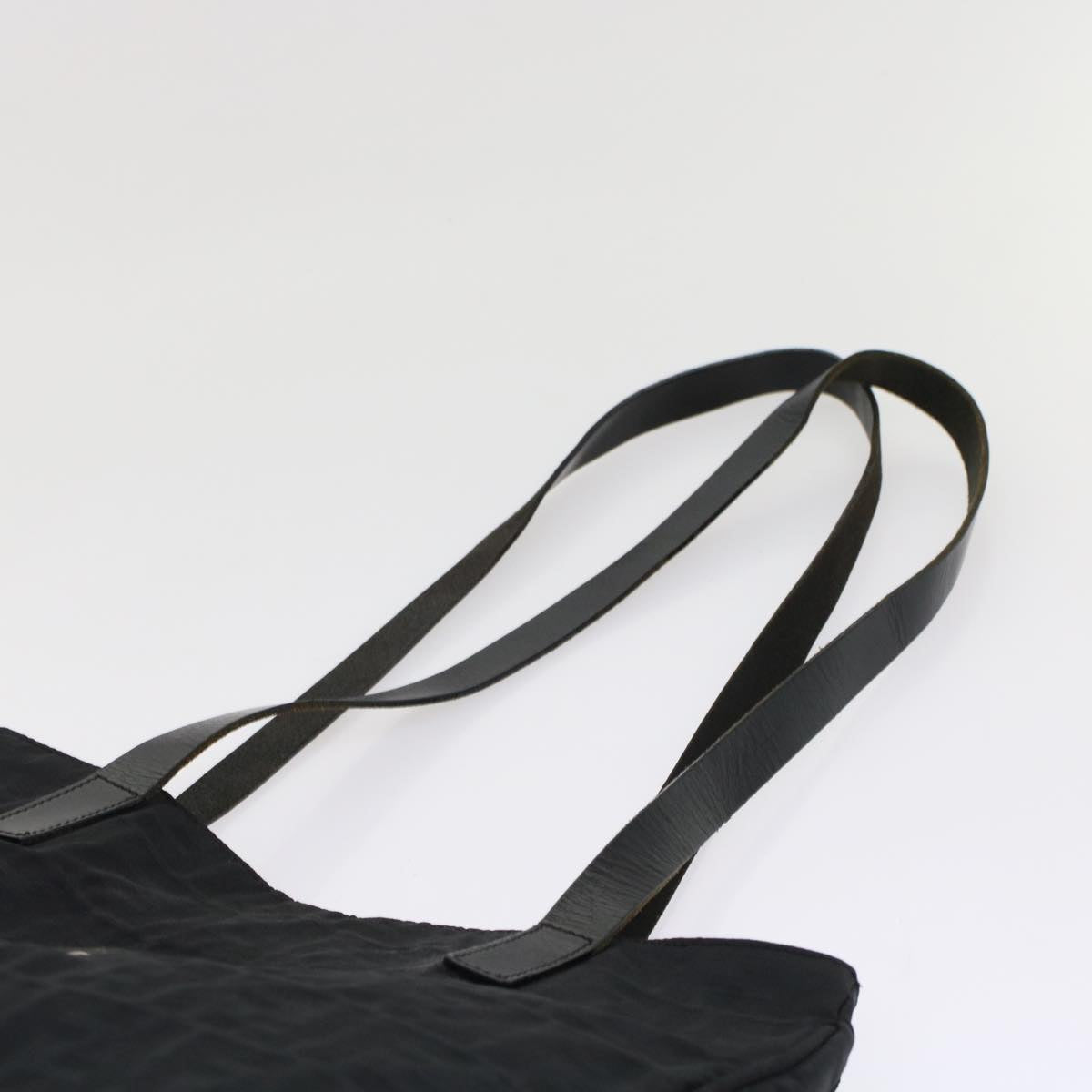 FENDI Zucca Canvas Shoulder Bag Nylon Leather Black 49326