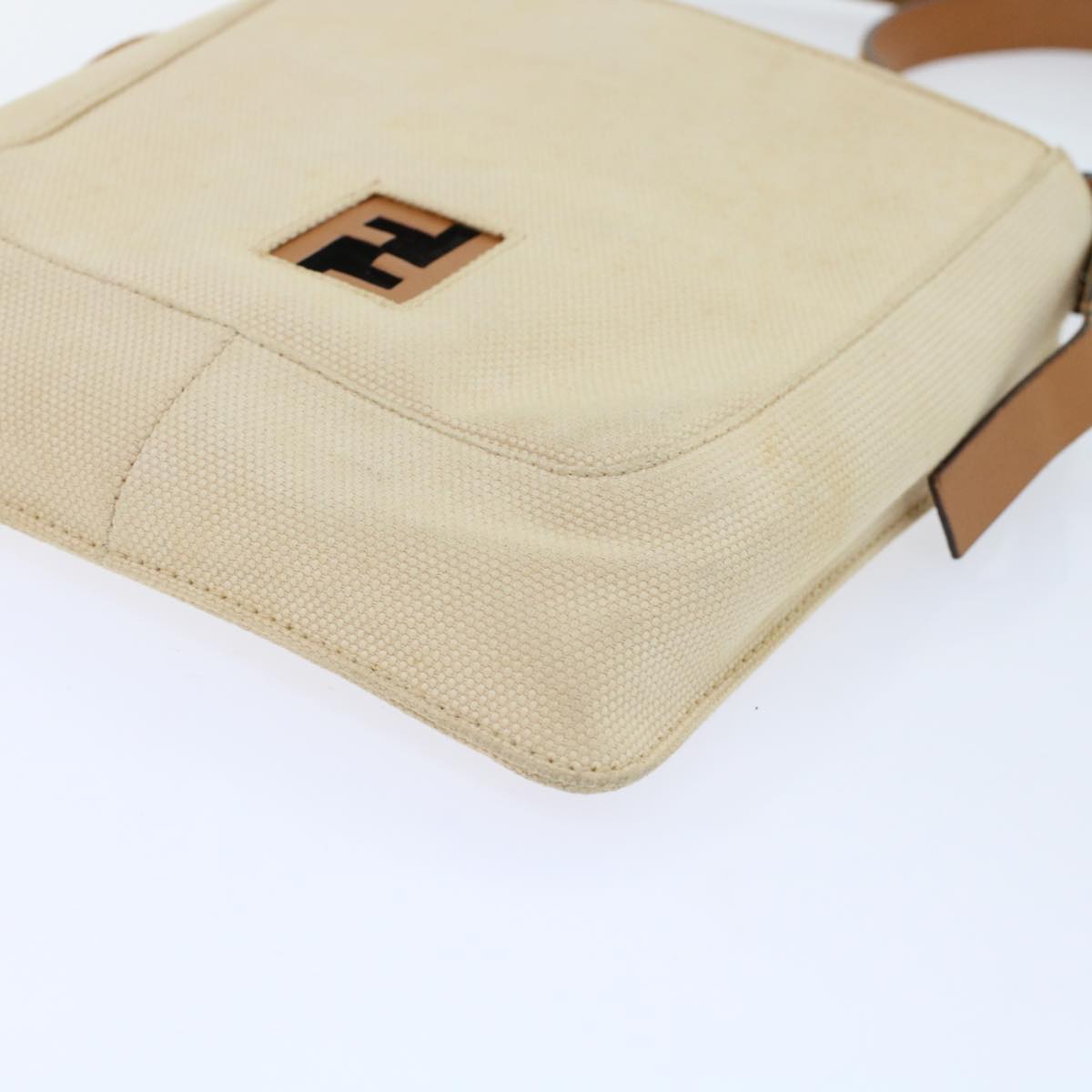 FENDI Shoulder Bag Canvas Beige 49413