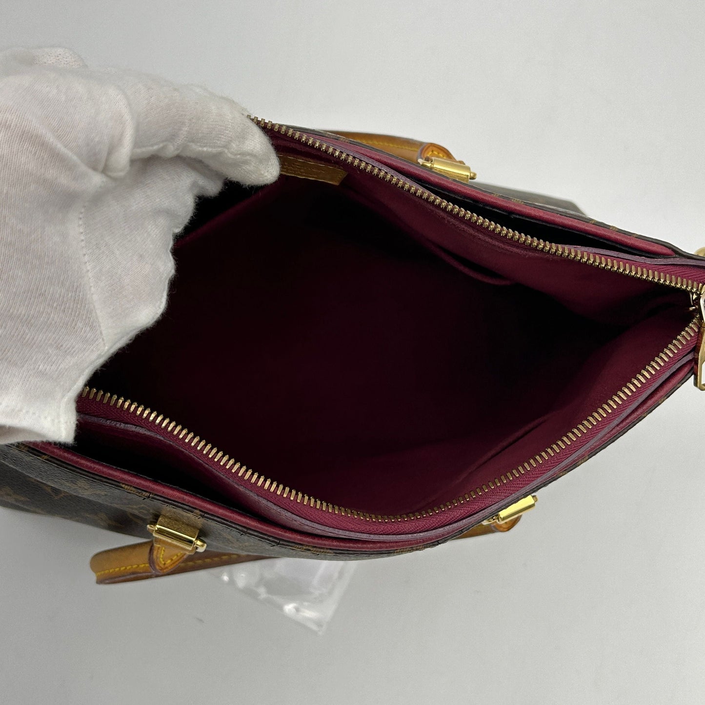 Louis Vuitton Pallas Brown Canvas Handbag LA27223