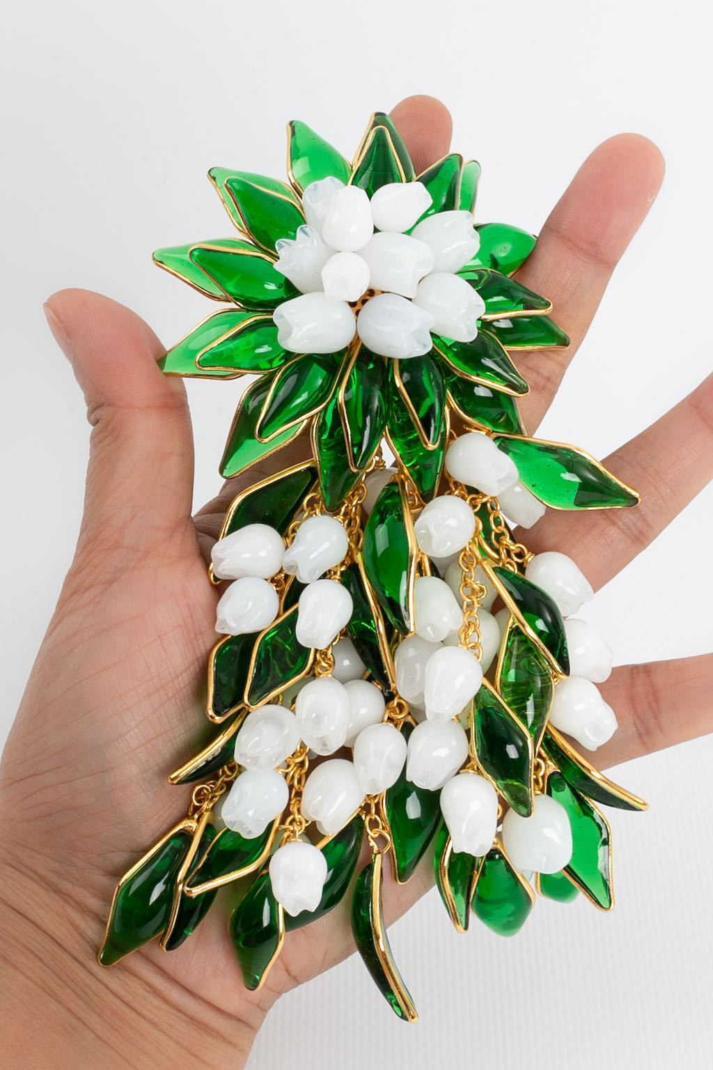Broche pendentif muguet Augustine