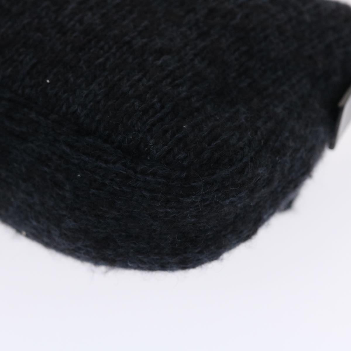 FENDI Mamma Baguette Shoulder Bag Wool Black 49783