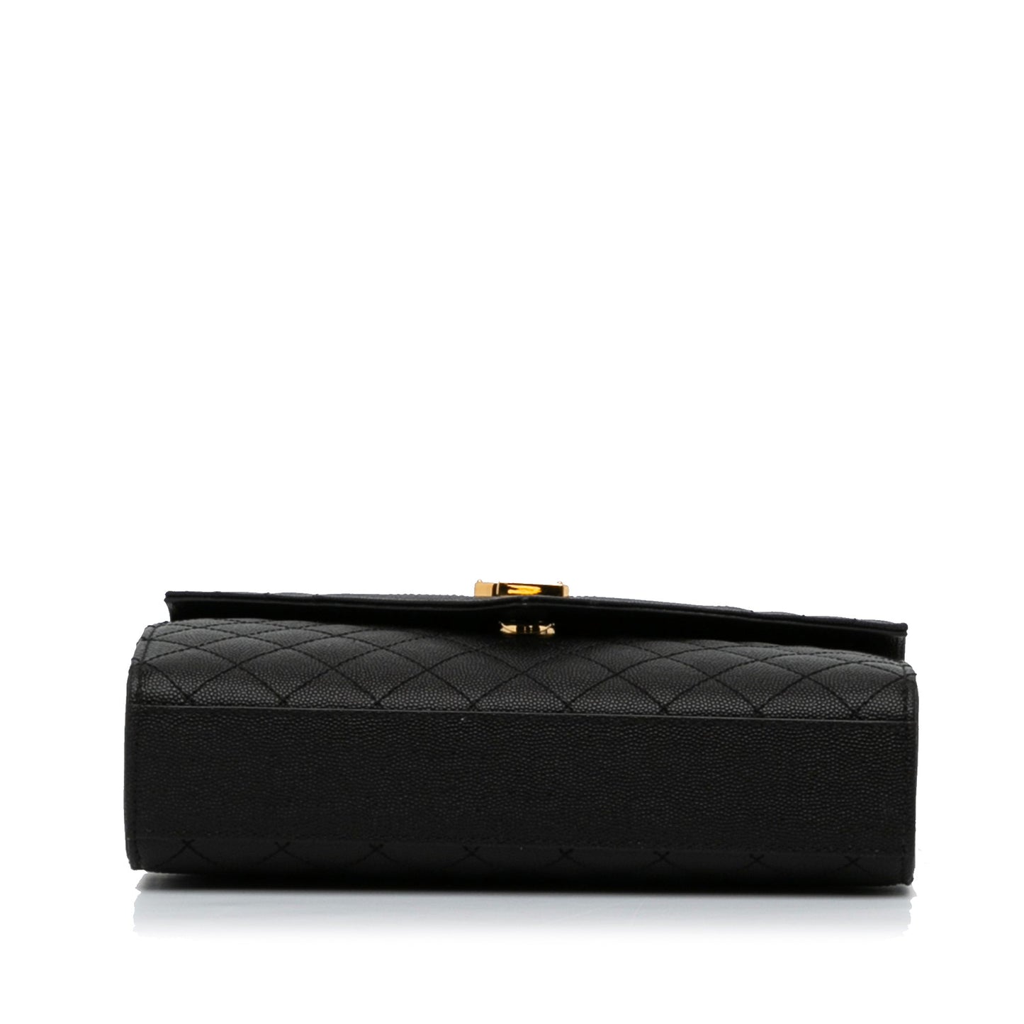 Yves Saint Laurent Monogram Envelope Black Calfskin