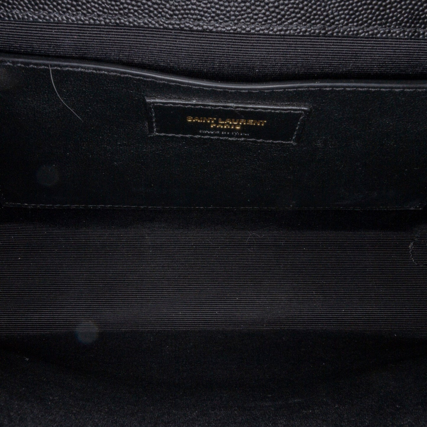 Yves Saint Laurent Monogram Envelope Black Calfskin