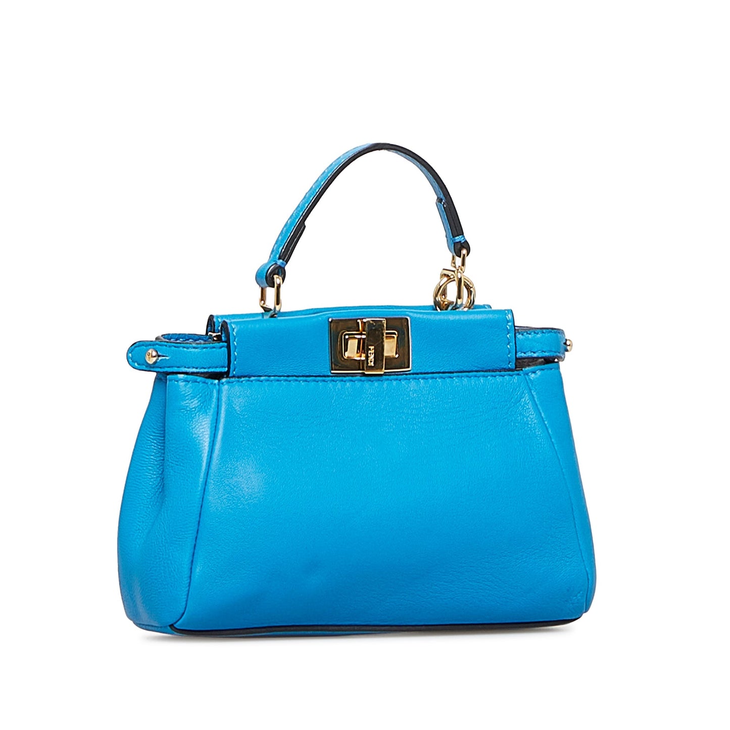 Fendi Peekaboo Micro Blue Leather