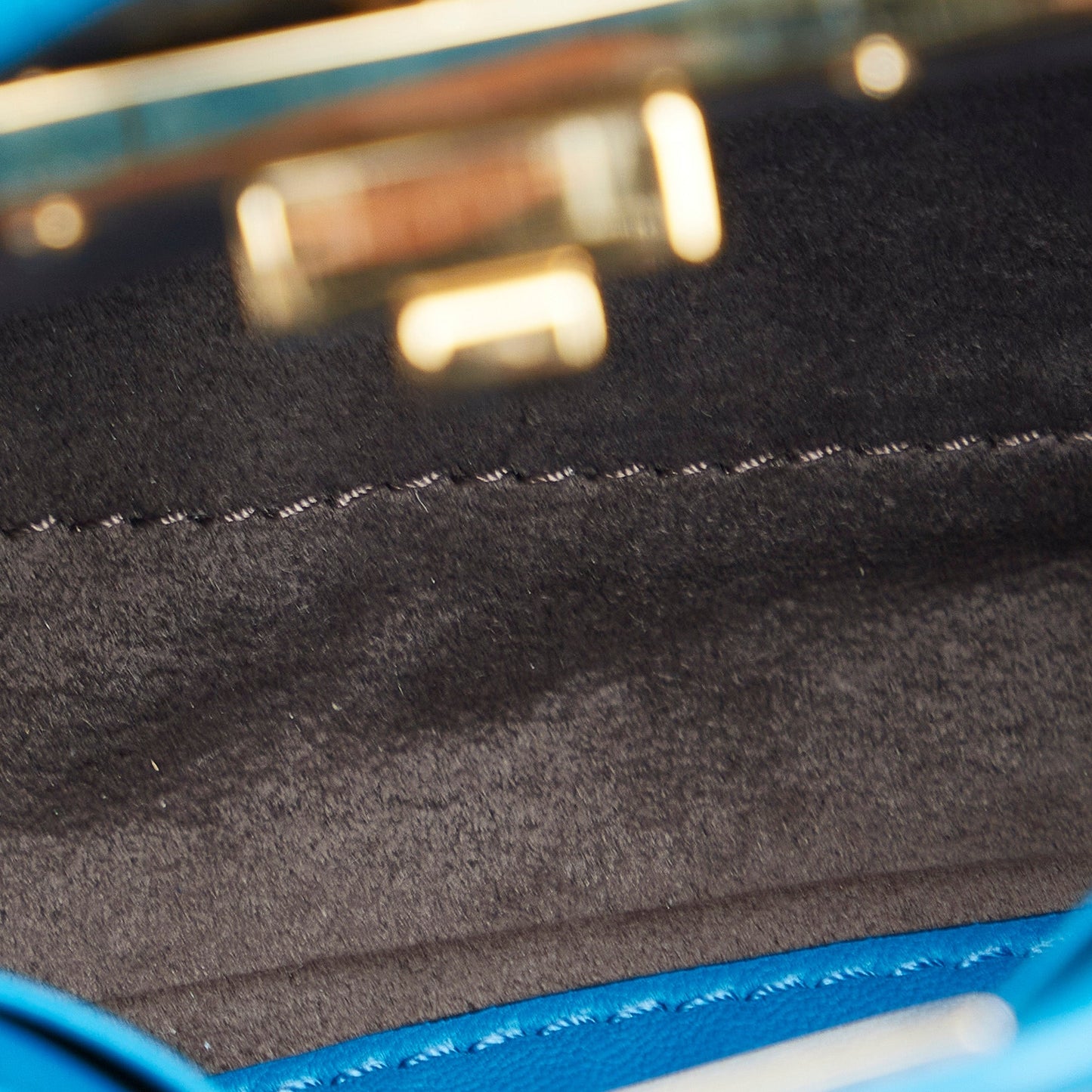 Fendi Peekaboo Micro Blue Leather