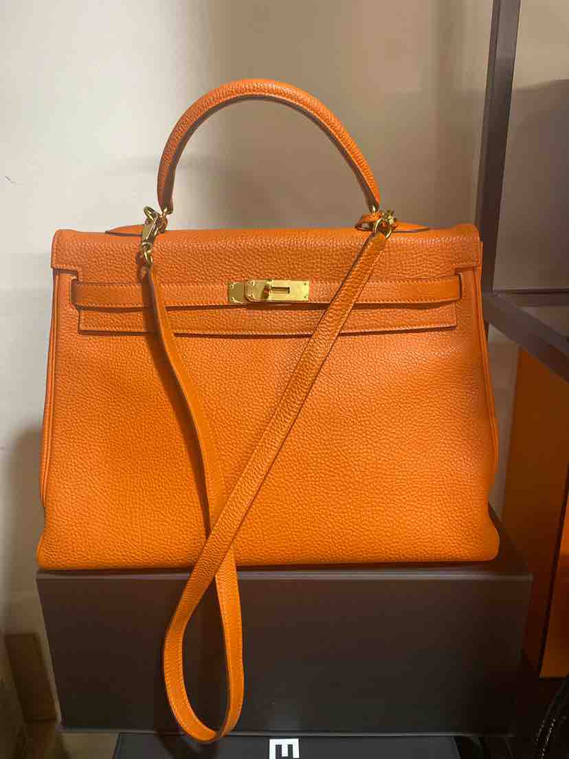 HermÃƒÆ’Ã‚Â¨s Orange Kelly 35 Bag