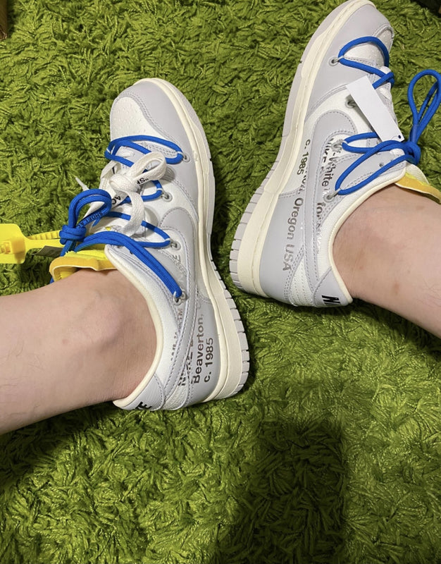 GLM - OW x Dunk (NO.10) blue shoelace yellow buckle