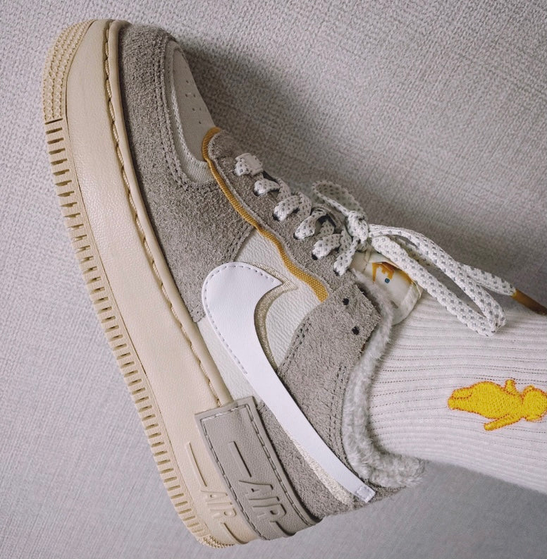 GLM - AF1 Shadow gray and white deconstructed plus velvet