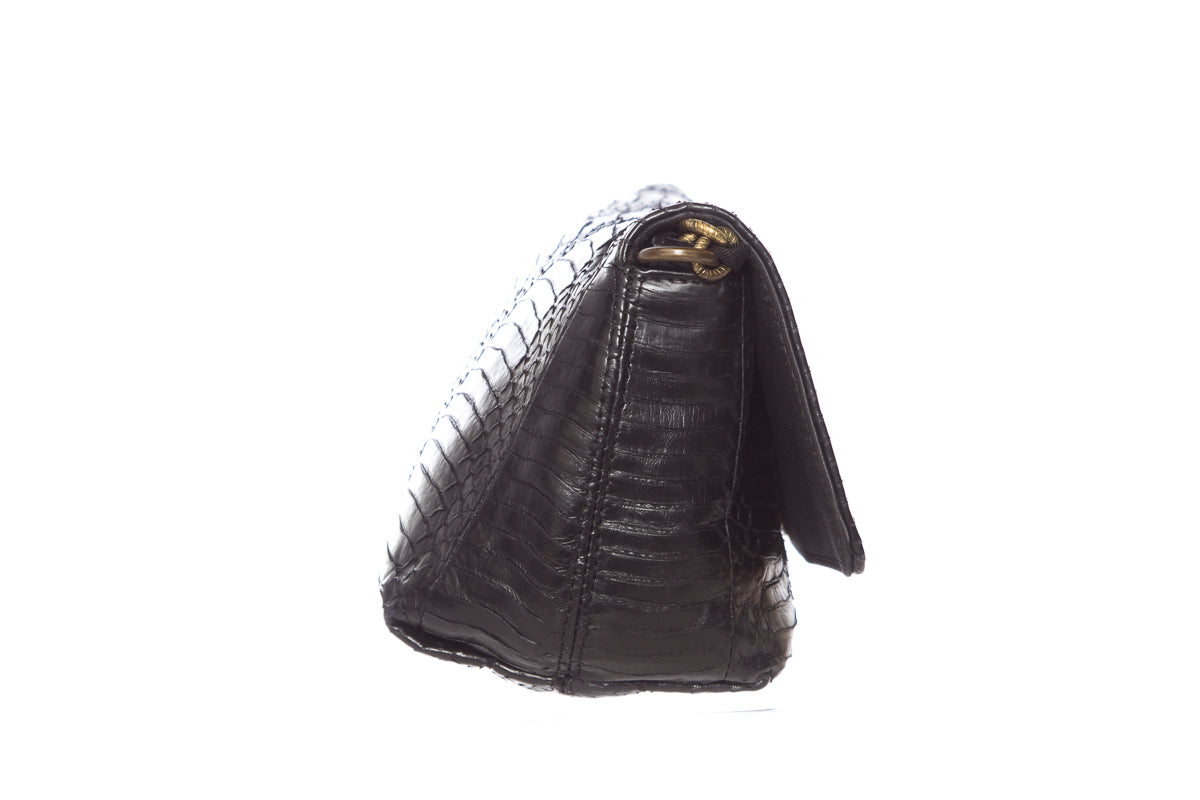 Lanvin Black Python Handbag