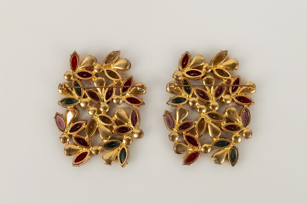 Ensemble de 2 broches multicolores