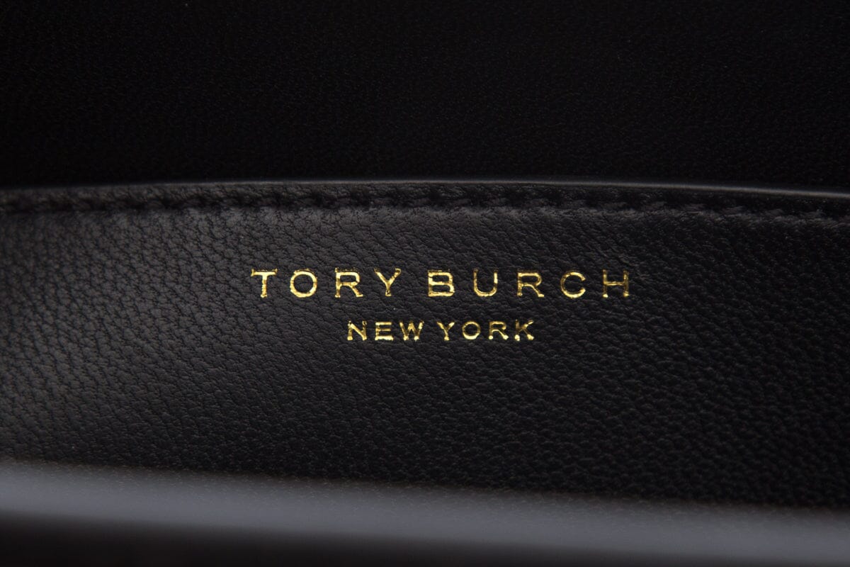 Tory Burch Black Croc Embossed Handbag