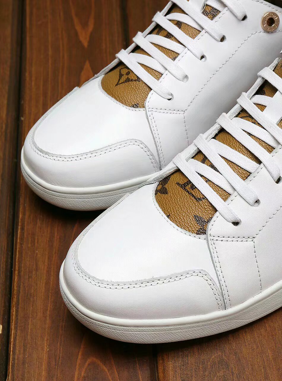 GLM - LUV HIgh Top White Brown Sneaker