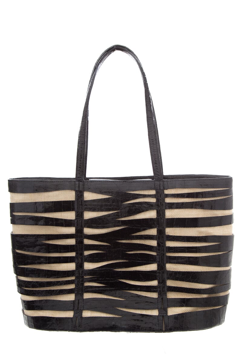 Nancy Gonzalez Black Crocodile Tote