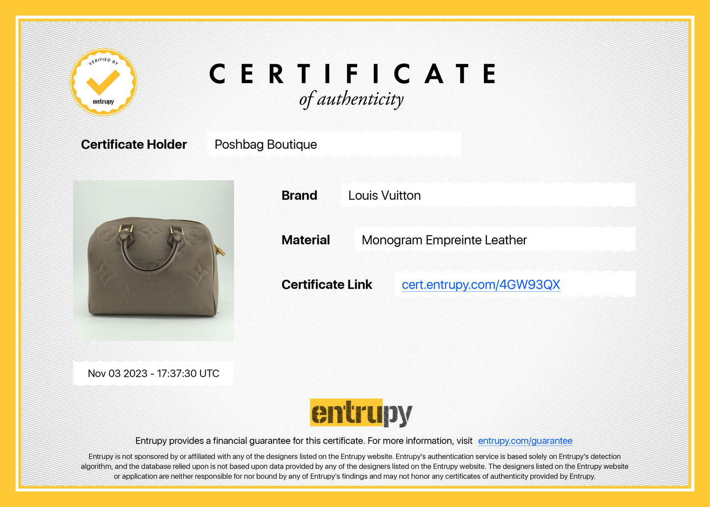 Louis Vuitto Speedy BandouliÃ¨re 25 Giant Empreinte Monogram Leather Bag