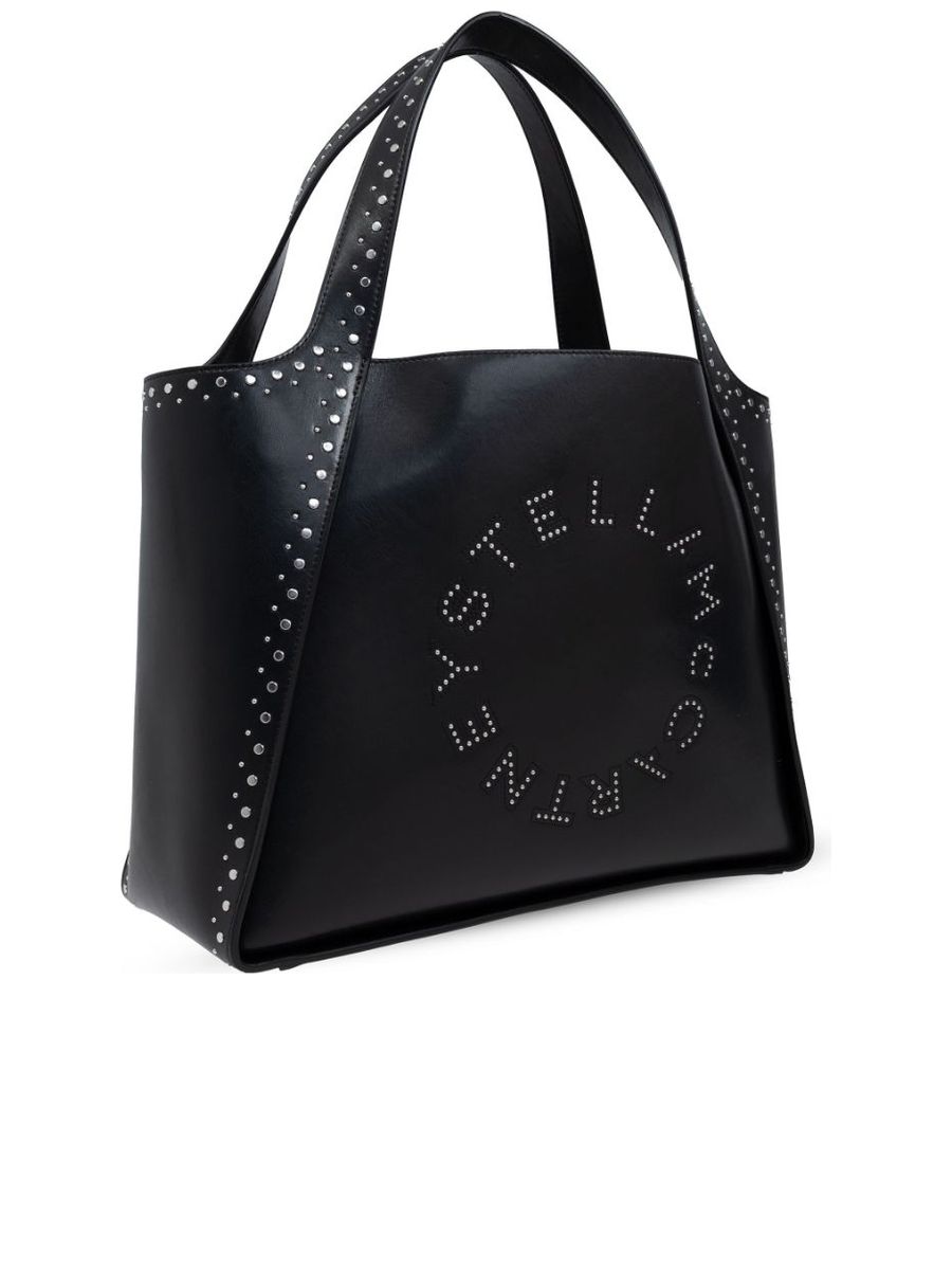 Studded Logo Detail Shoulder Bag