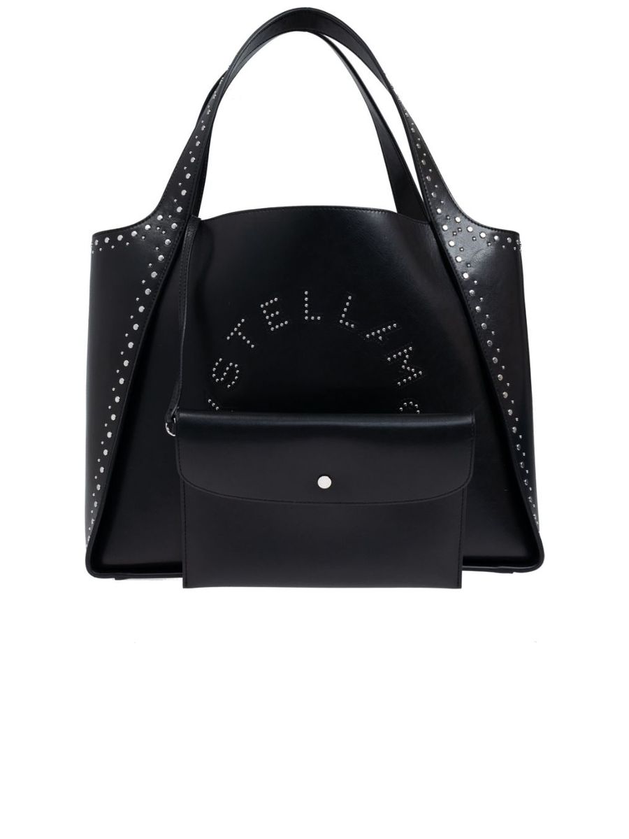 Studded Logo Detail Shoulder Bag