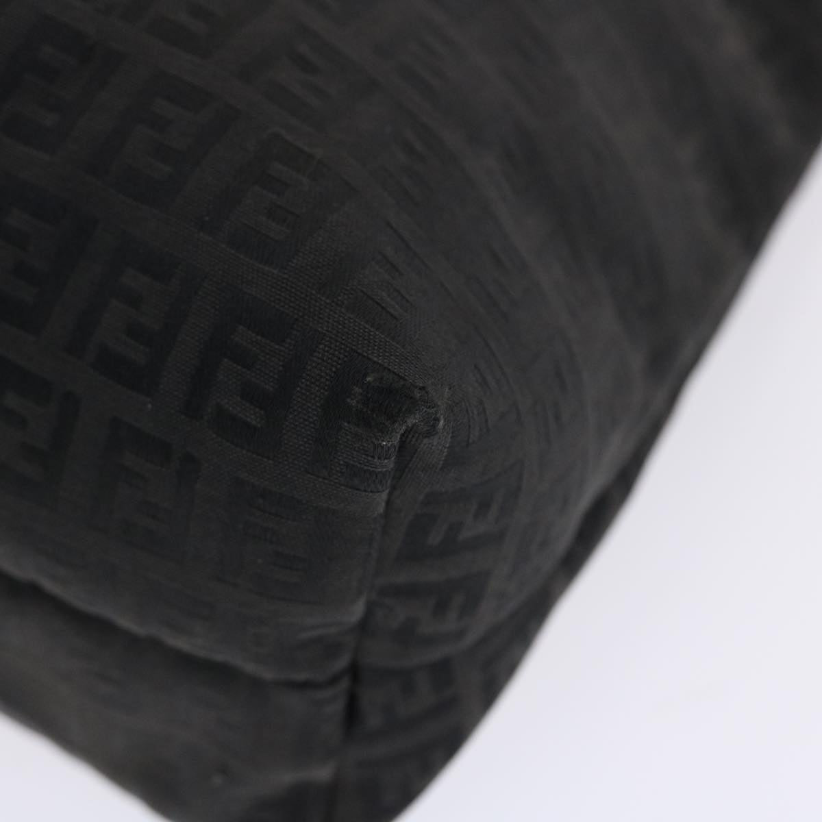 FENDI Zucchino Canvas Tote Bag Nylon Black 50425