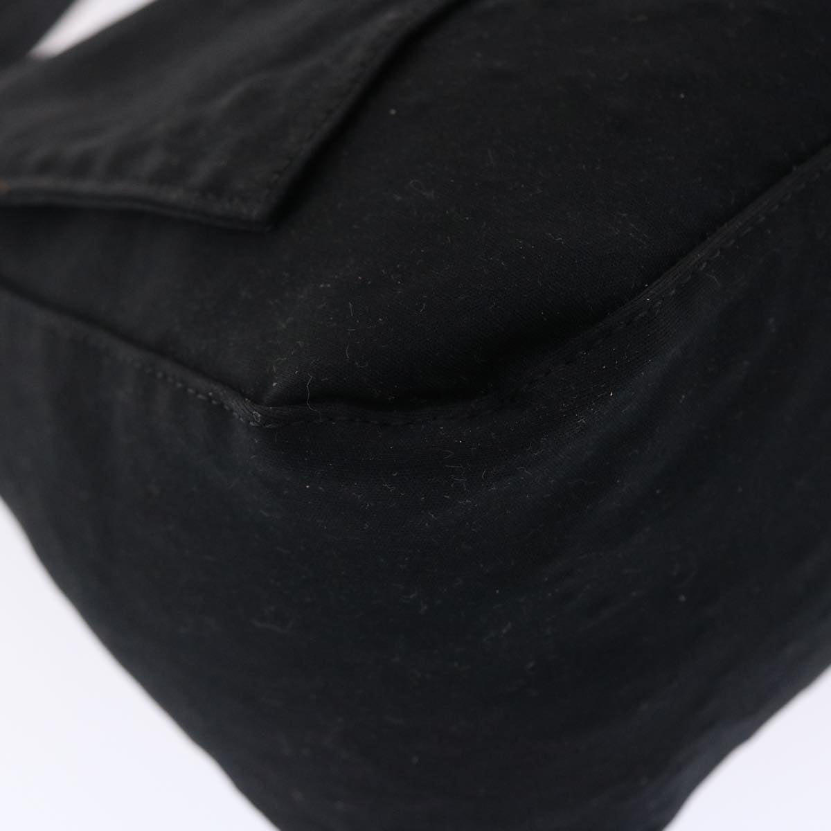 FENDI Mamma Baguette Shoulder Bag Nylon Black 50430