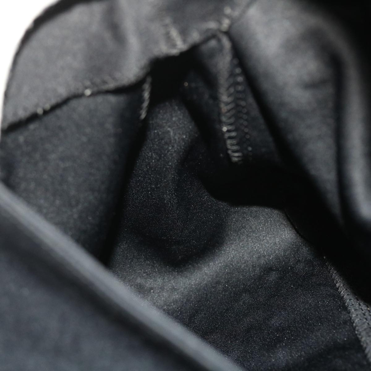 FENDI Mamma Baguette Shoulder Bag Nylon Black 50430