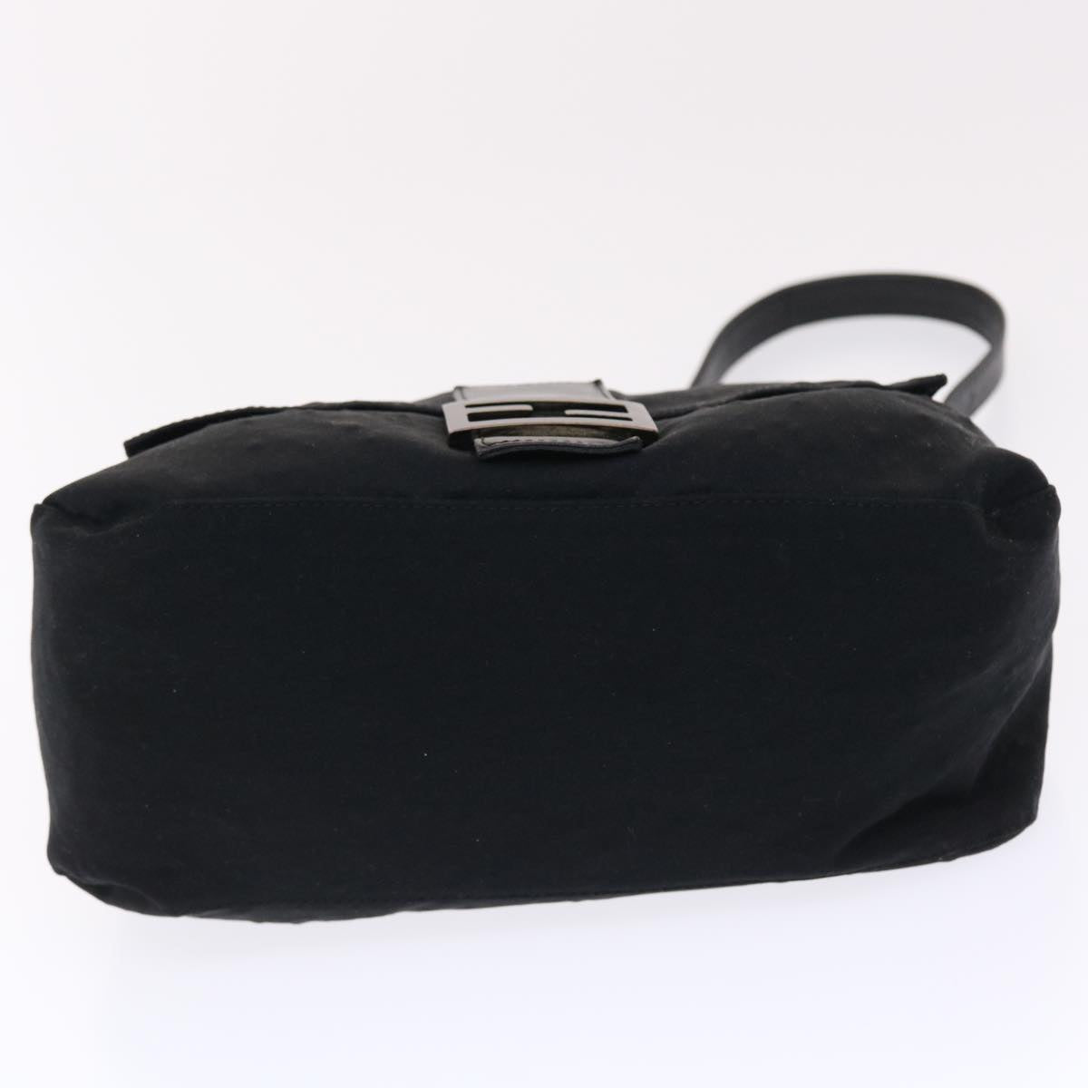 FENDI Mamma Baguette Shoulder Bag Nylon Black 50430