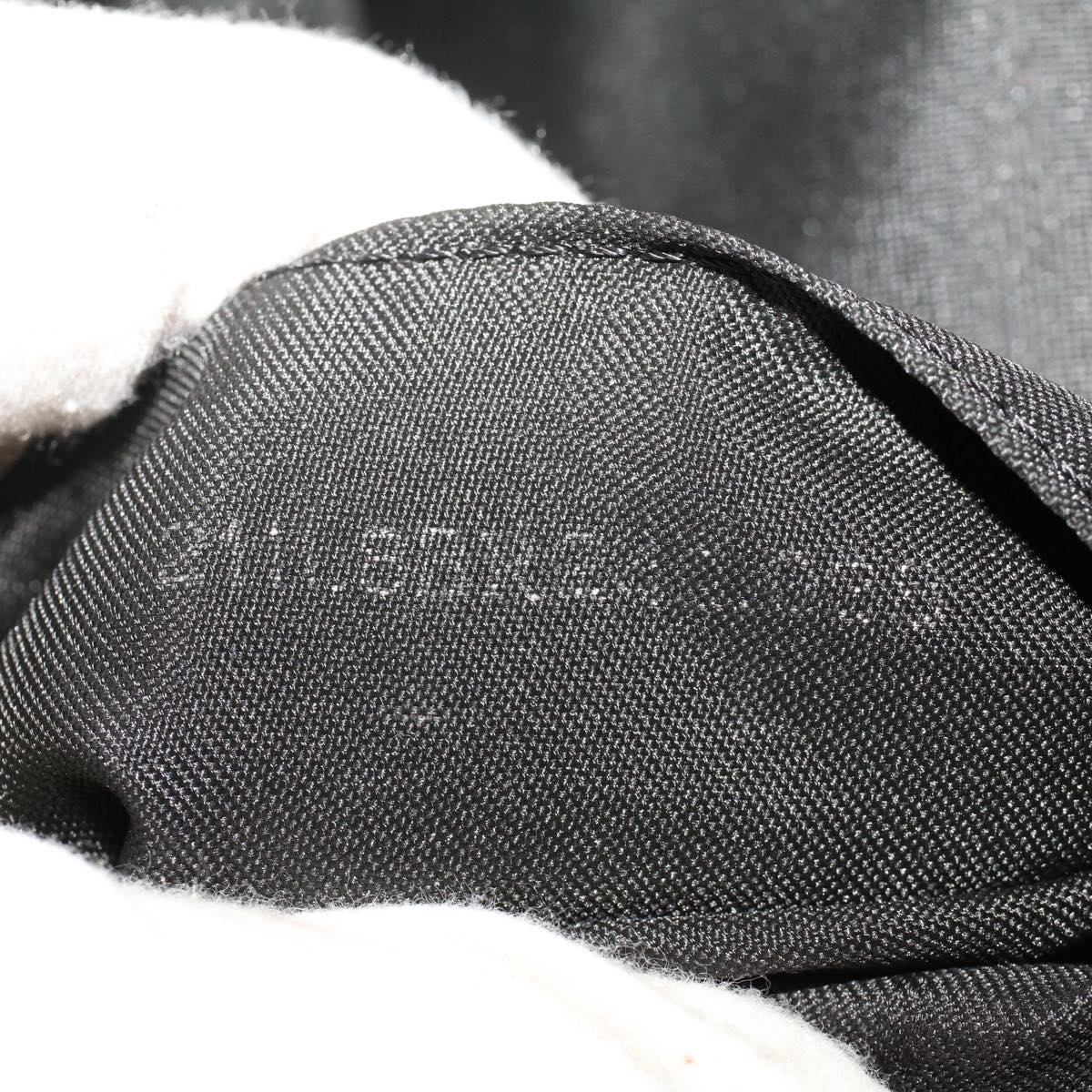 FENDI Zucchino Canvas Shoulder Bag Black 50499