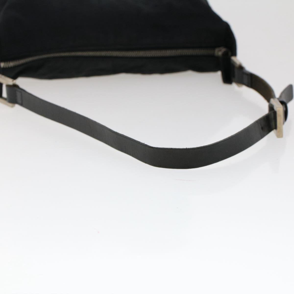 FENDI Zucca Canvas Shoulder Bag Nylon Black 50534