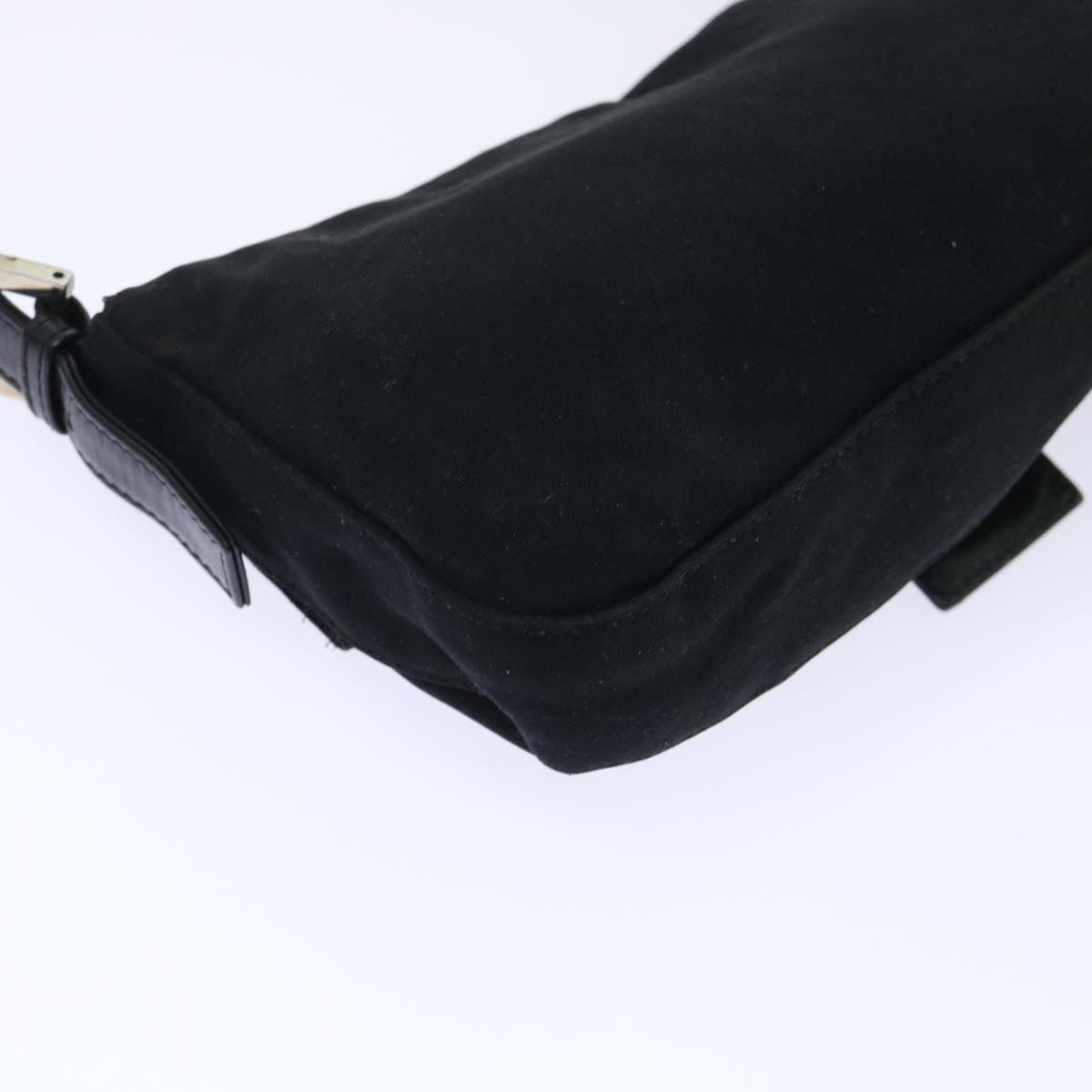FENDI Mamma Baguette Shoulder Bag Nylon Black 50576