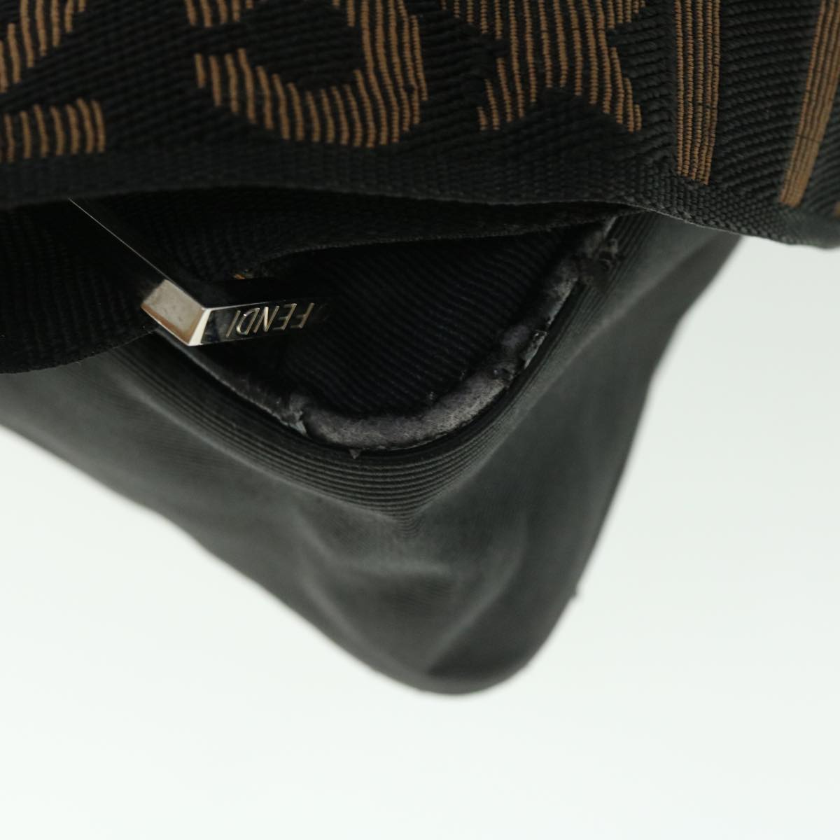 FENDI Backpack Nylon Black 50596
