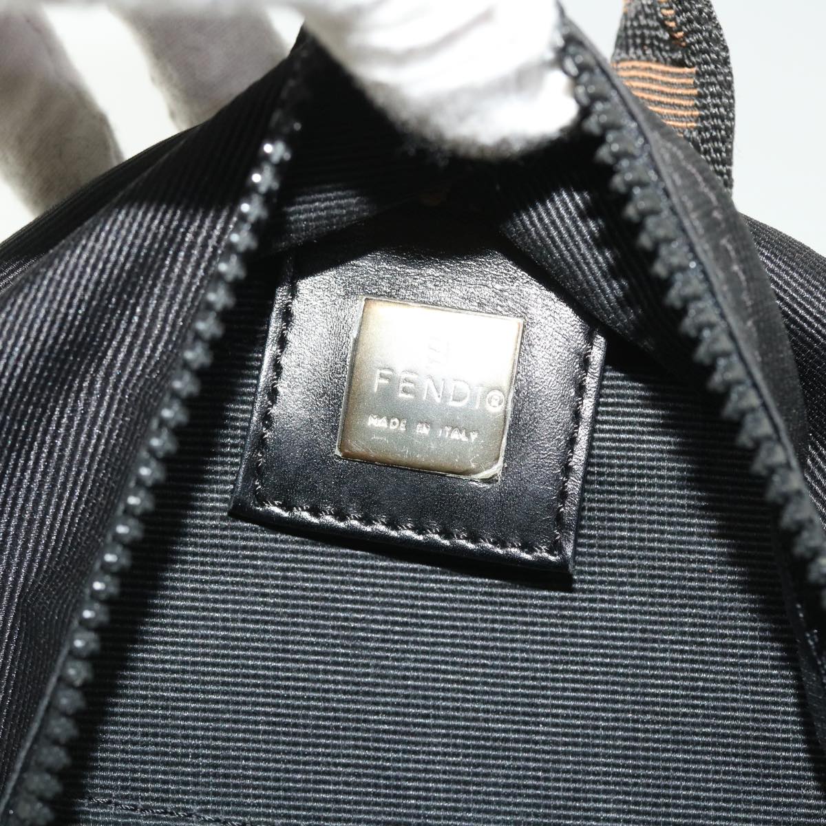 FENDI Backpack Nylon Black 50596