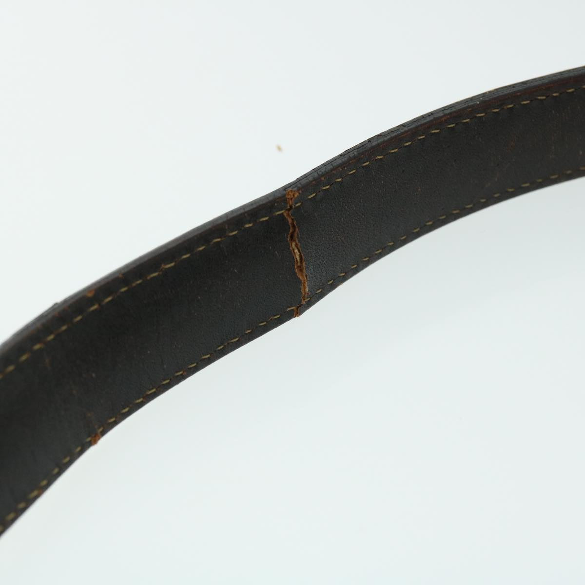 FENDI Zucca Canvas Shoulder Bag Nylon Leather Brown Black 50745