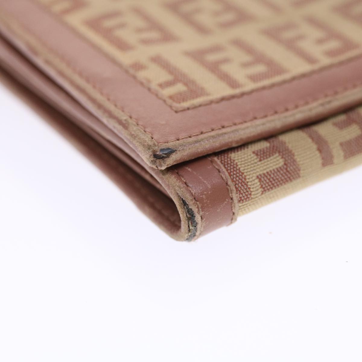 FENDI Zucchino Canvas Long Wallet Pink 50821