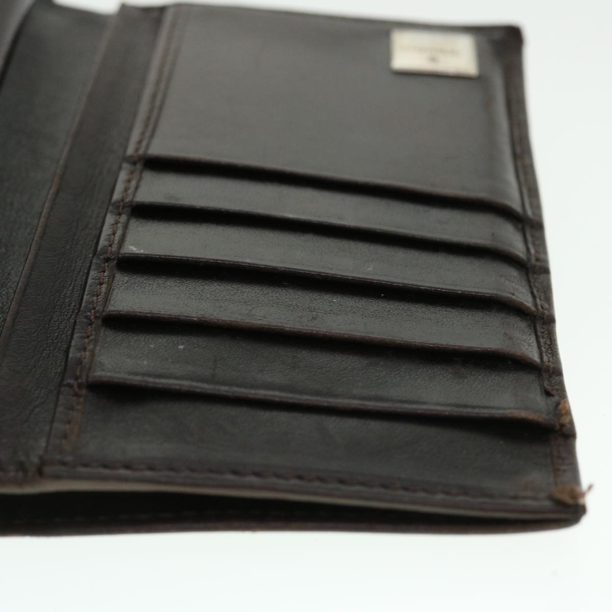 FENDI Zucca Canvas Wallet Black Brown 50849